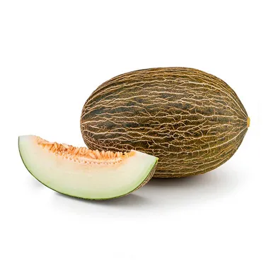 Melón piel de sapo entero y cortado